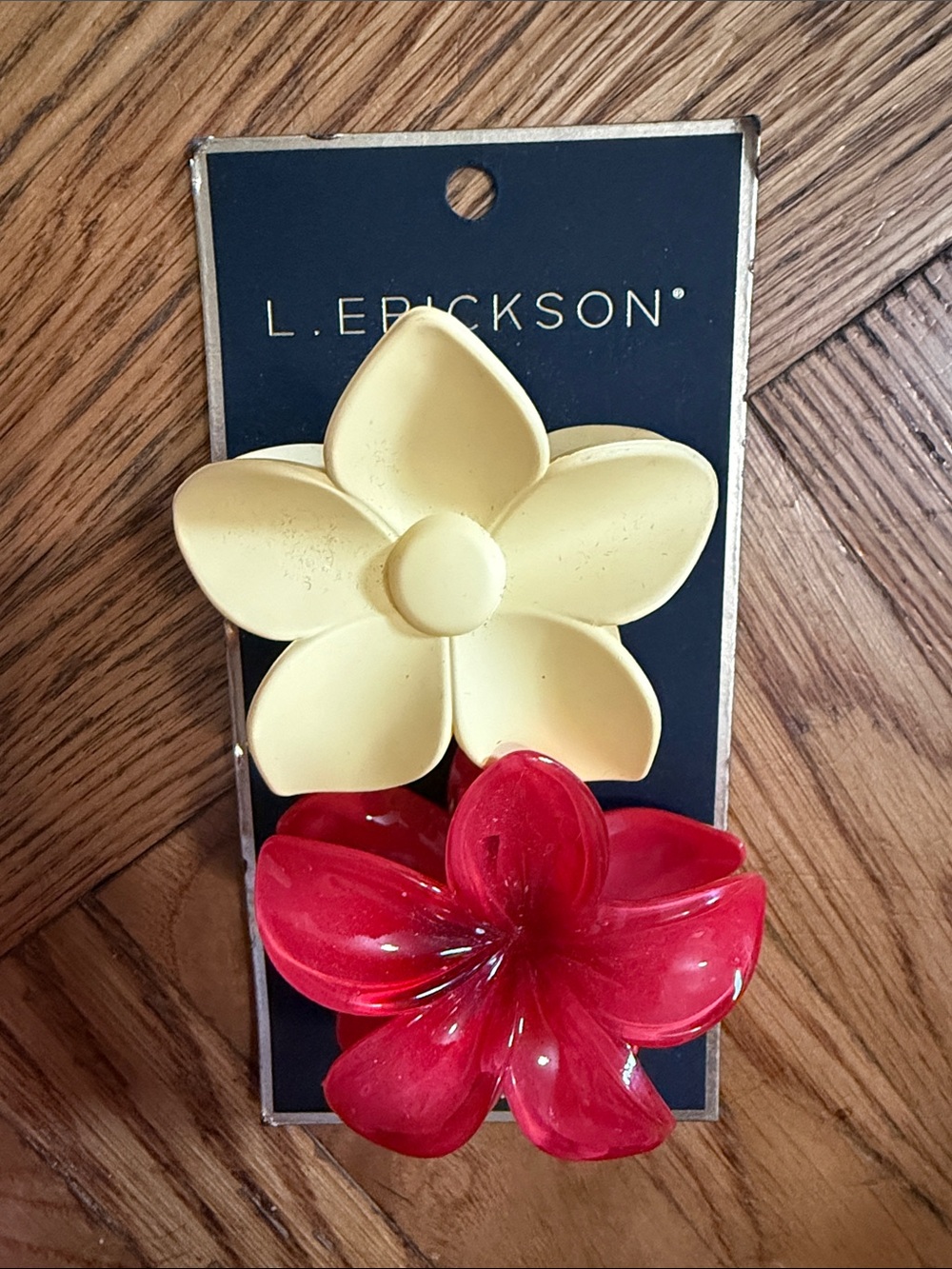 L’erikson Yellow and Red Flower Hair Clips